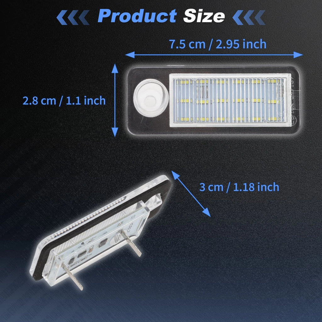 2X LED License Plate Light for Audi A4/S4 B5 (1999–2001) No. 4B9943021