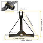 3 Point Trailer Hitch Adapter for CAT 1 Tractor (2" Receiver)