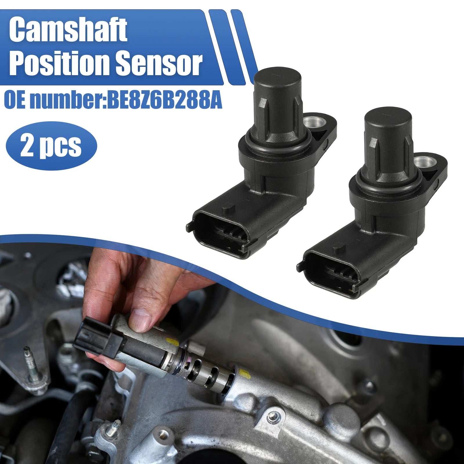 2X Engine Camshaft Position Sensor for Ford Fiesta (2011–2019)