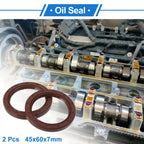 2X Oil Seal Rotary Shaft Seal FKM Rubber 45x60x7mm  