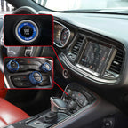Engine Start Button AC Radio Switch Knob Ring Cover for Dodge Charger Challenger (2011-2021)