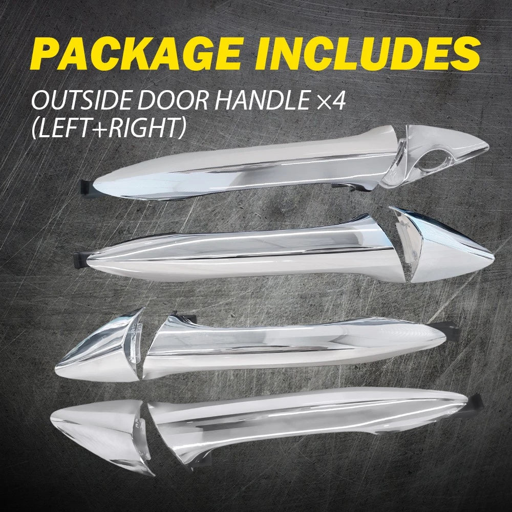 Set of 4 Chrome Door Handles for Hyundai Elantra (2011–2016)