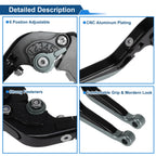 Adjustable Brake Clutch Lever for Honda NC700 (2016–2020) Titanium Black