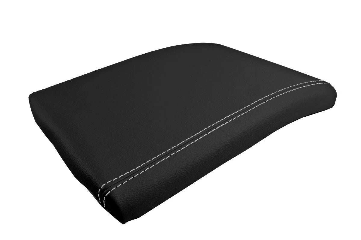 Leather Console Lid Jump Seat Cover for Ford F150 (2004–2008) White Stitch