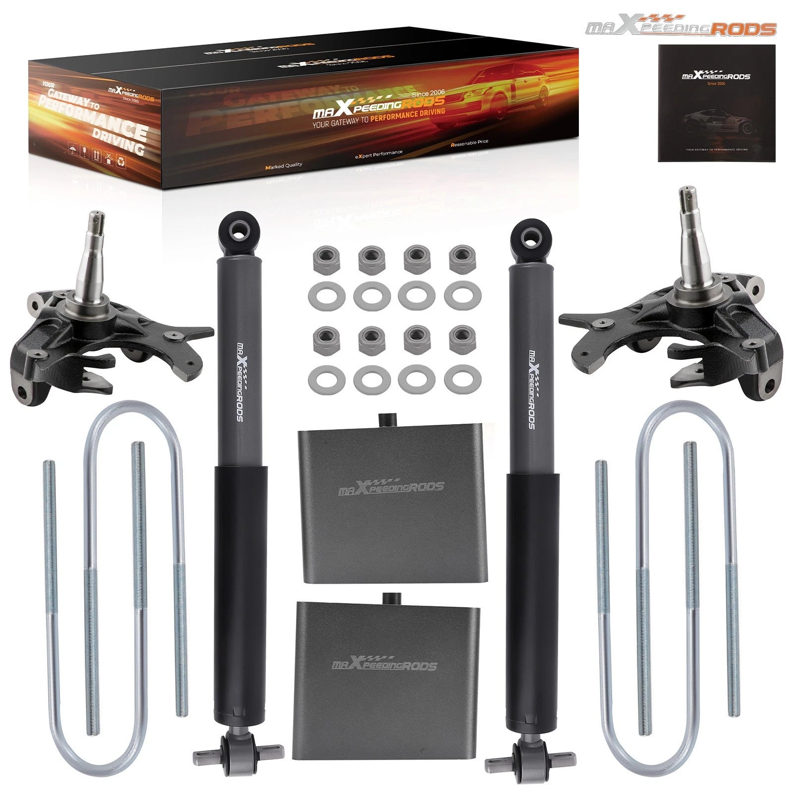 2" Front 4" Rear Lowering Suspension Kit for S10/Sonoma RWD (1982–2004)