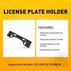 Front License Plate Frame for Toyota RAV4 (2019–2023)