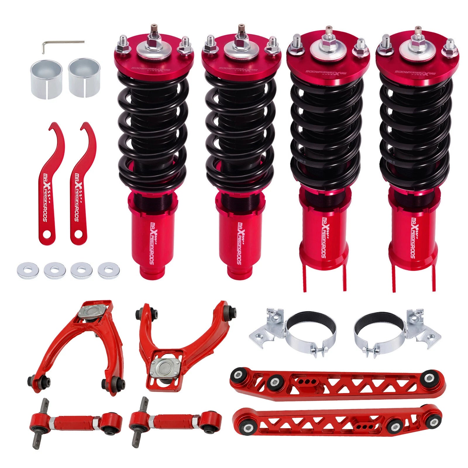 Adjustable Coilover, Control A-Arms, Rear Camber Kit for Honda Civic (1996–2000)