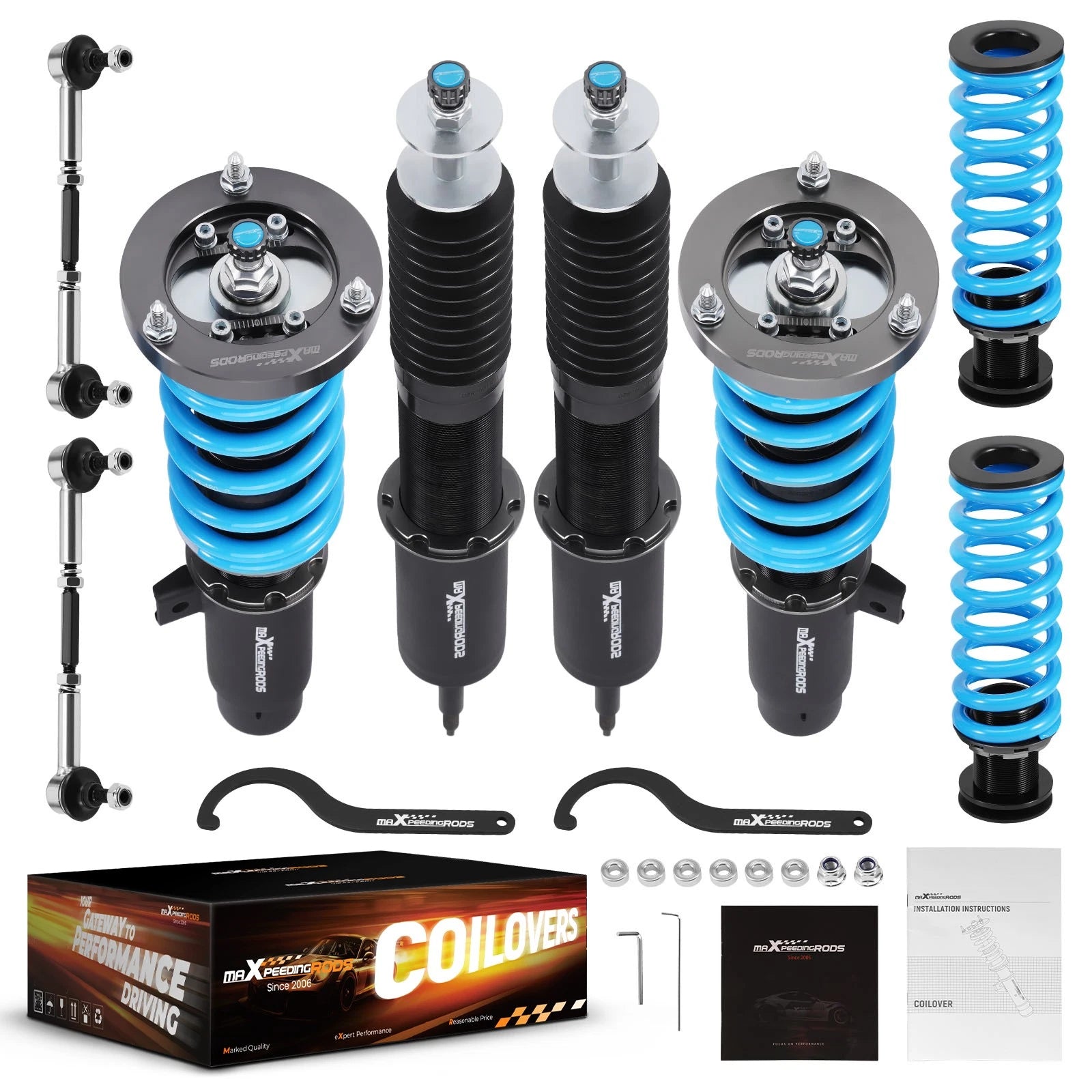MaXpeedingrods T6 Coilovers for BMW 3 Series E92 (2005–2013) RWD 24 Way Damper