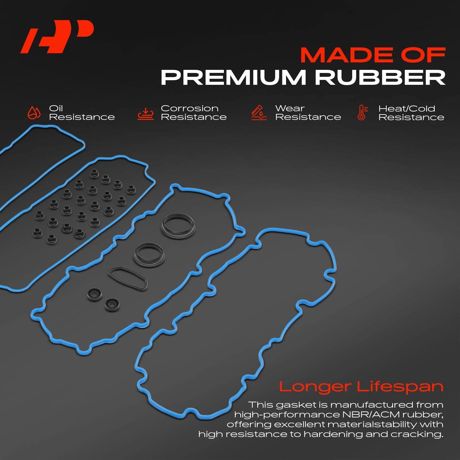 Engine Valve Cover Gasket Set for Ford F-250 F-350 (2008–2010) Diesel