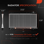 Radiator with Trans Oil Cooler for Subaru Forester, Impreza (1998–2002)
