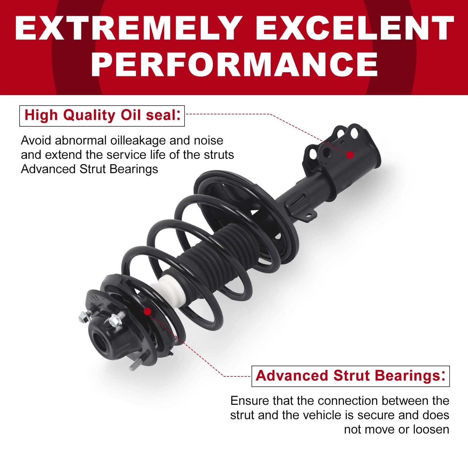 Front Pair Struts Shocks Assembly for Toyota Camry Solara (1999-2003)