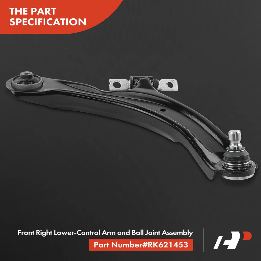 Front Right Lower Control Arm with Ball Joint for Nissan Rogue (2008-2013)