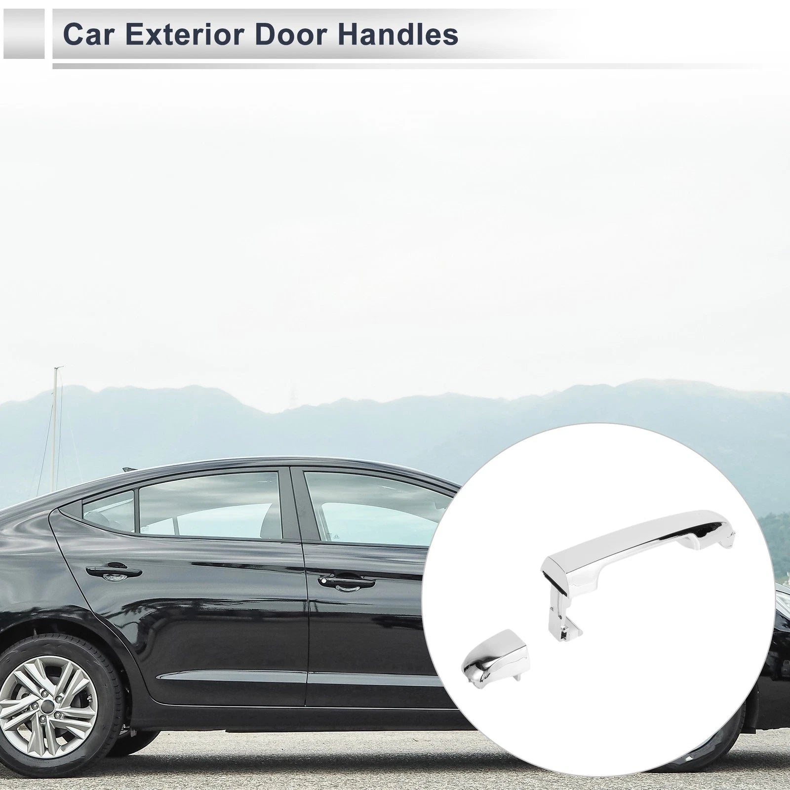 Set of 2 Exterior Door Handles for Hyundai Elantra (2007–2012)