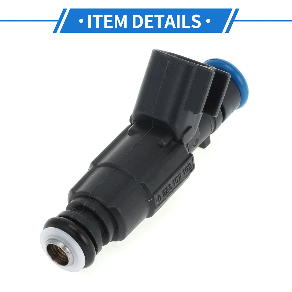 Fuel Injector No. 0280157108 for Chevrolet Aveo (2010–2016) 1 Pc Black
