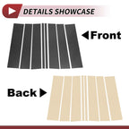 8 Pcs Door Pillar Window Trim for Ford Flex (2009–2015) Carbon Fiber Black