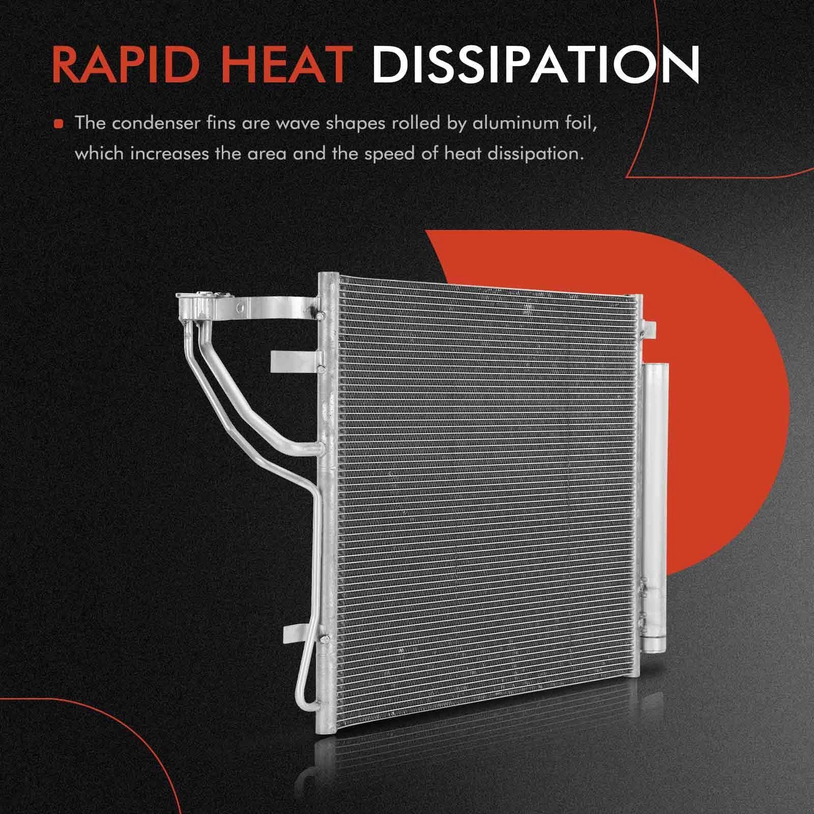A/C Condenser with Bracket & Receiver Drier for Kia K5 GT (2021-2022)