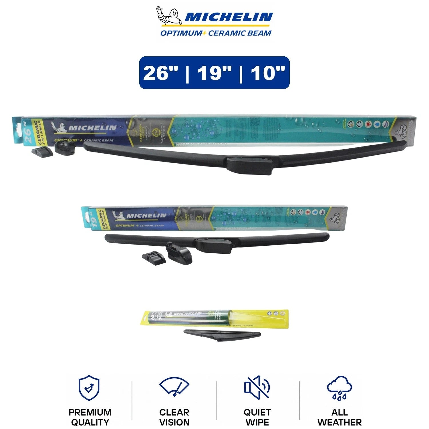 3-Pc Wiper Blade Set (26"/19"/10") for B Electric