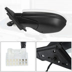5 Pin Left Side Exterior Door Mirror Assembly White for Honda Civic (2016-2020)