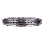 Replacement Black Chrome/Matte ABS Plastic Front Center Grille