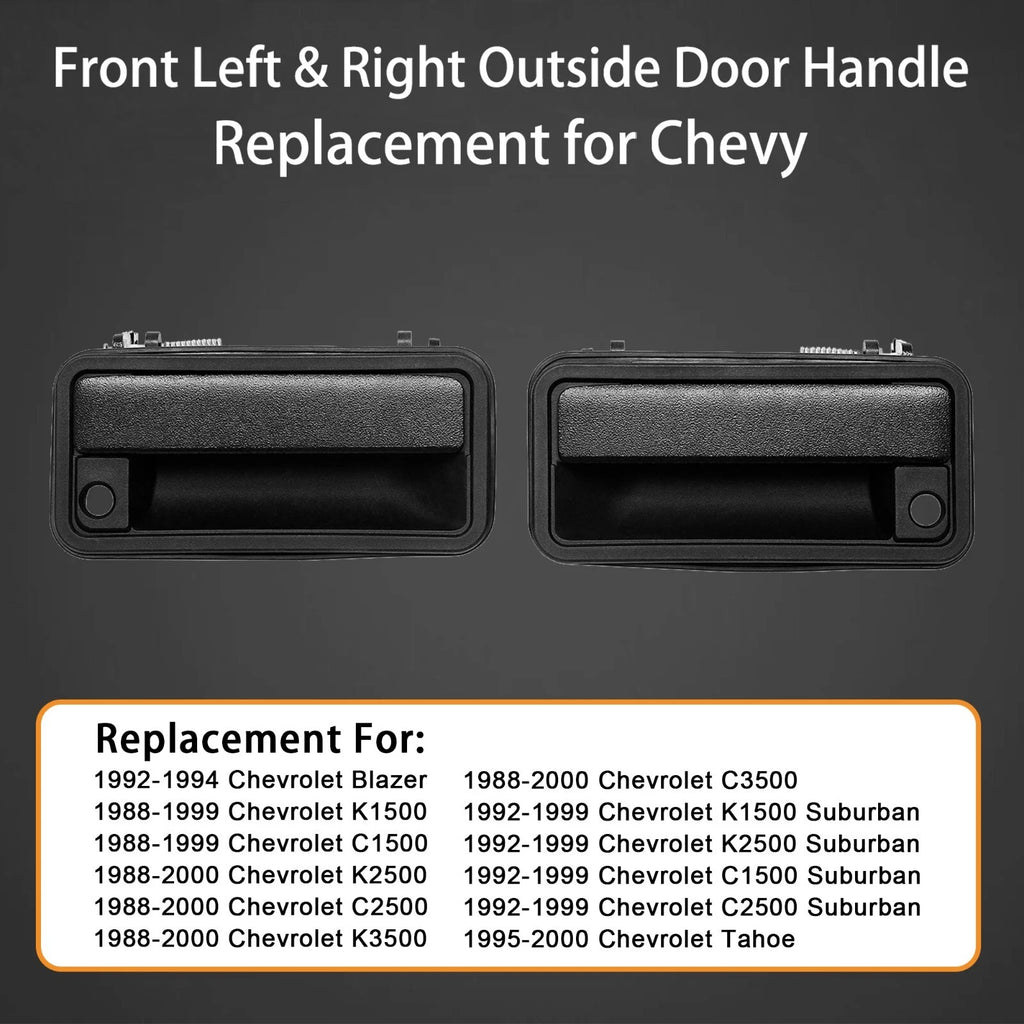 Set of 2 Metal Exterior Door Handles for Chevy C/K 1500 2500 3500 (1988–2001)