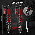 Adjustable Rear Shocks Absorber 570mm for Polaris Ranger 1000 (2022–2023)