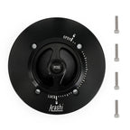 CNC Keyless Fuel Gas Tank Cap Black for Kawasaki Ninja 400 (2018–2019) T9