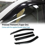 Set of 4 Window Deflectors for Subaru Outback (2010) - Black Vent Visors