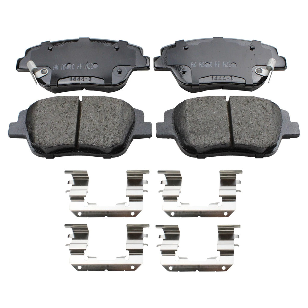 Front Rotors & Akebono ProACT Ceramic Brake Pads Kit for Hyundai Sonata (2011–2014)
