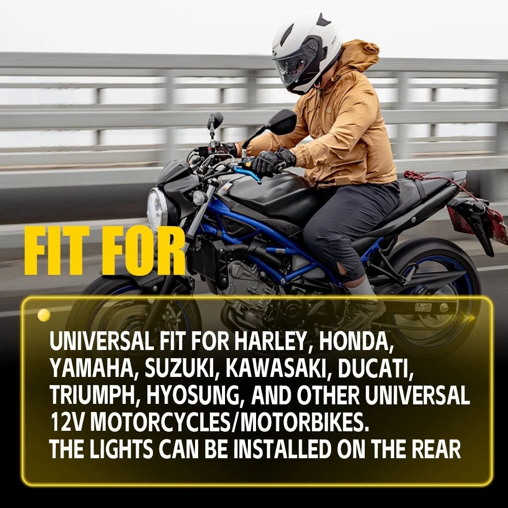 16 LED Integrated Tail Light for Motorcycle (Universal Fit)