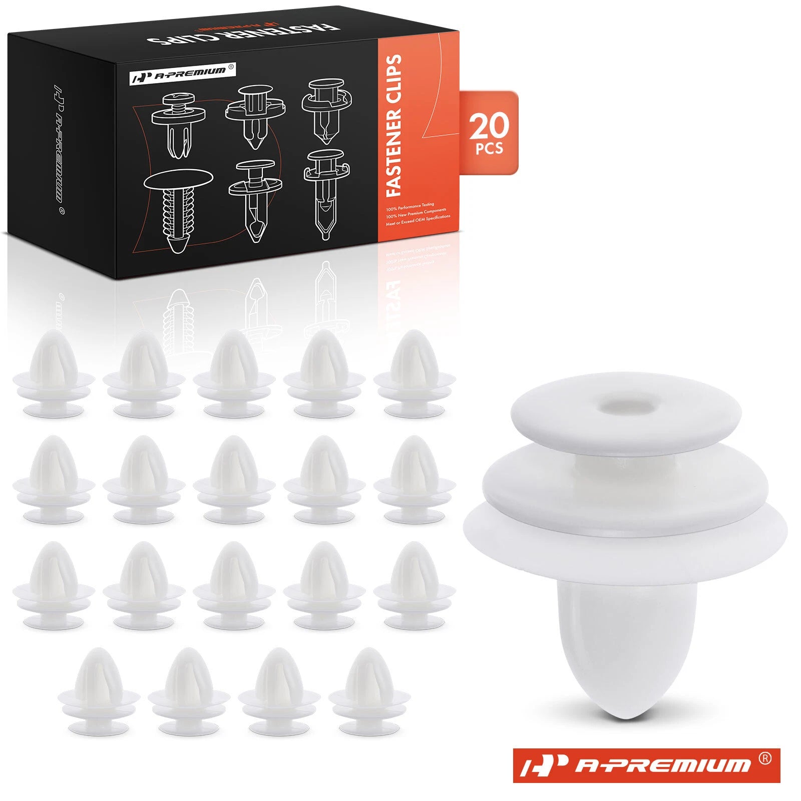 20Pcs Nylon Panel Retainers for Toyota Lexus (11 mm) (-)