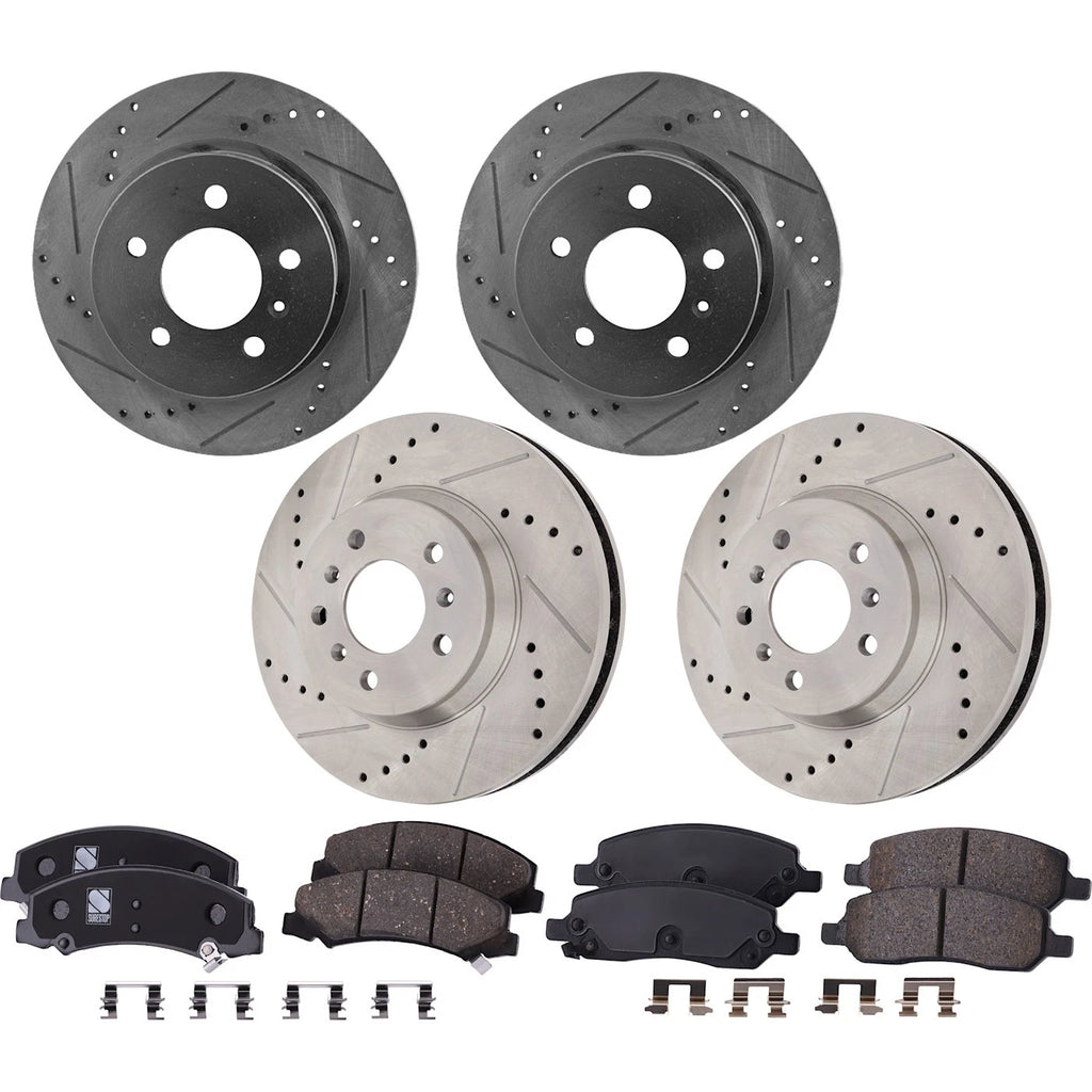 Brake Disc Rotors and Pads Kit for Buick Lucerne (2006–2011)