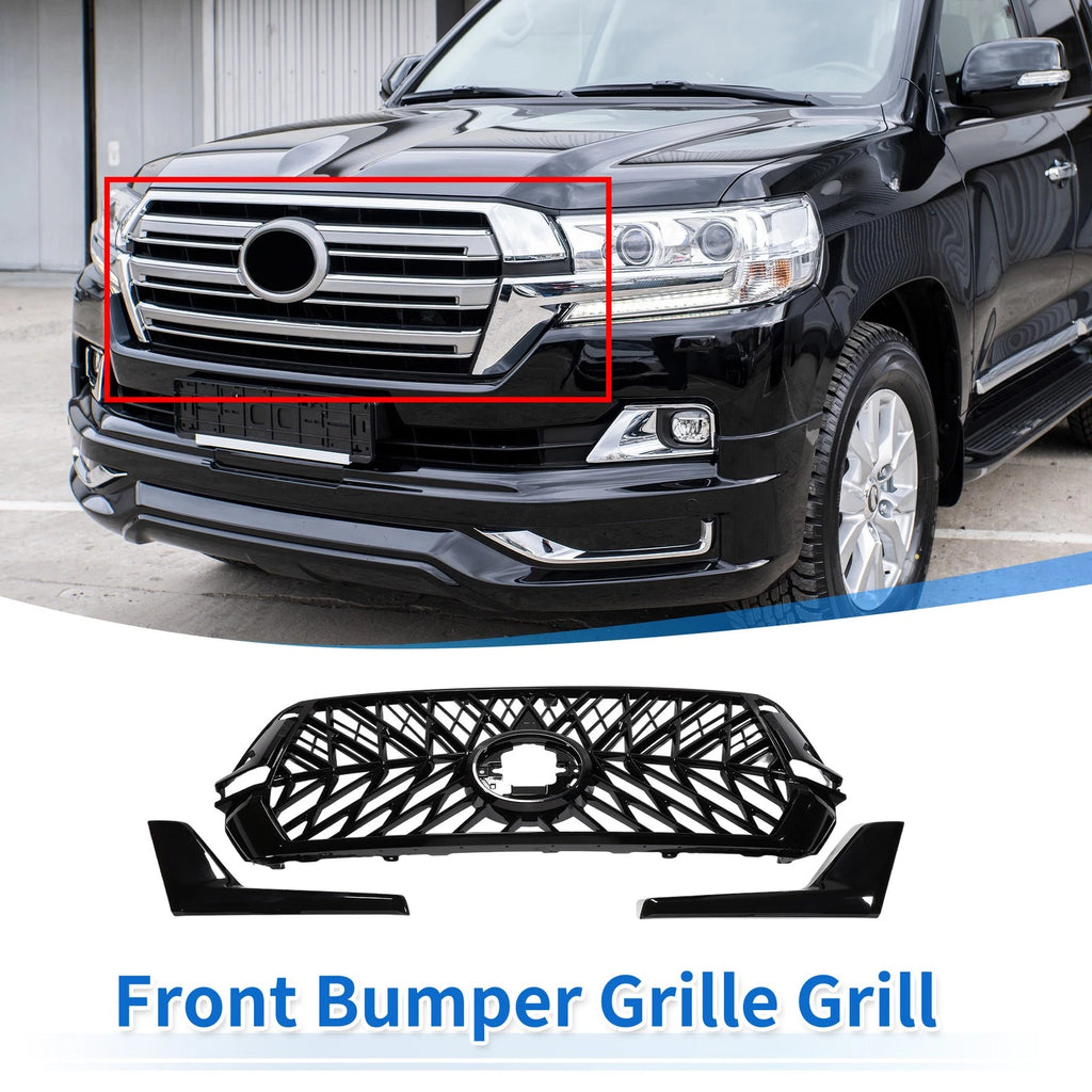 Front Upper Hood Bumper Grille for Toyota Land Cruiser LC200 (2016–2020)