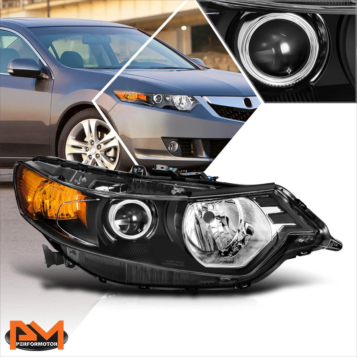 Right Side Projector HID Headlight Lamp Black for Acura TSX (2009–2014)