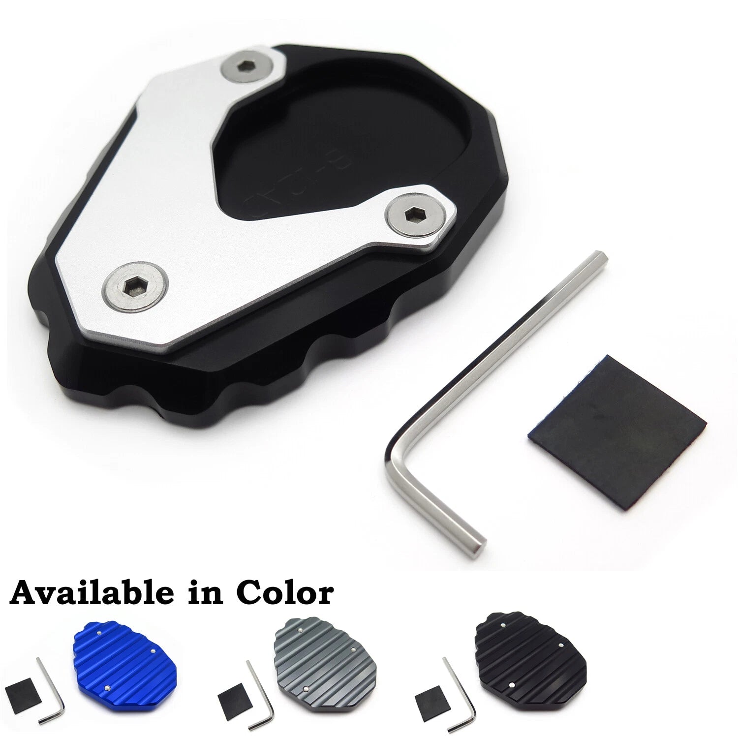 Kickstand Extension for BMW R1200 GS ADV (2014–2019) - Black Oval