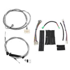 12" Chrome Extended Stainless Cable & Brake Line Kit for Harley Touring (2008–2013)
