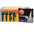 Set of 4 NGK COP Ignition Coils & Ruthenium HX Spark Plugs for Hyundai Kia (1.6)