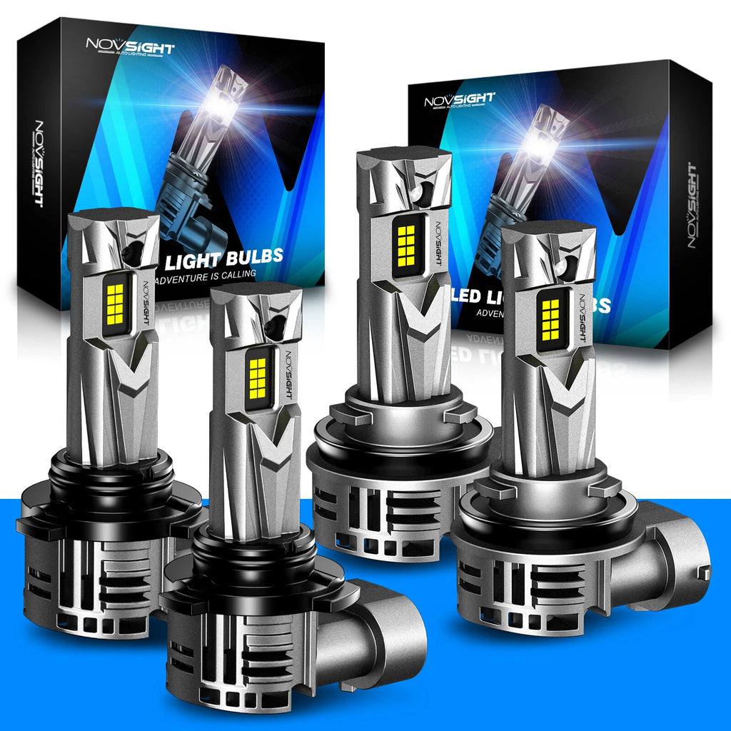 2X NOVSIGHT 9005 HB3 H11 LED Headlight Bulb Conversion Kit for Hi/Low Beam