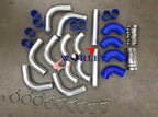 600x300x76mm Front Mount Intercooler + 3" Aluminum Piping + Hose for Car Model