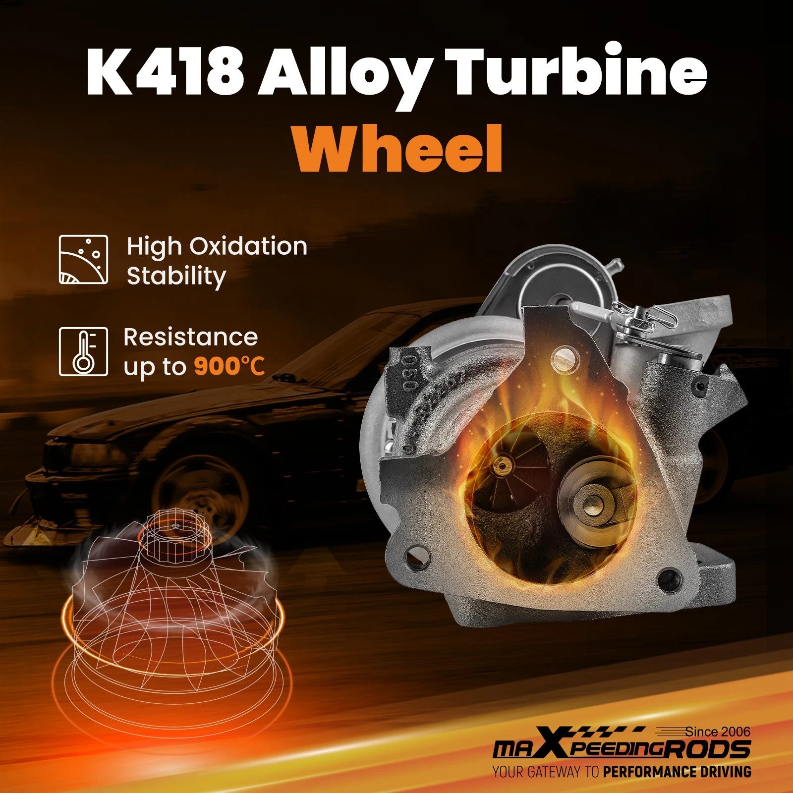 Turbocharger for Nissan Juke 1.6 MR16DDT (2011–2017) 14411-1KC1B