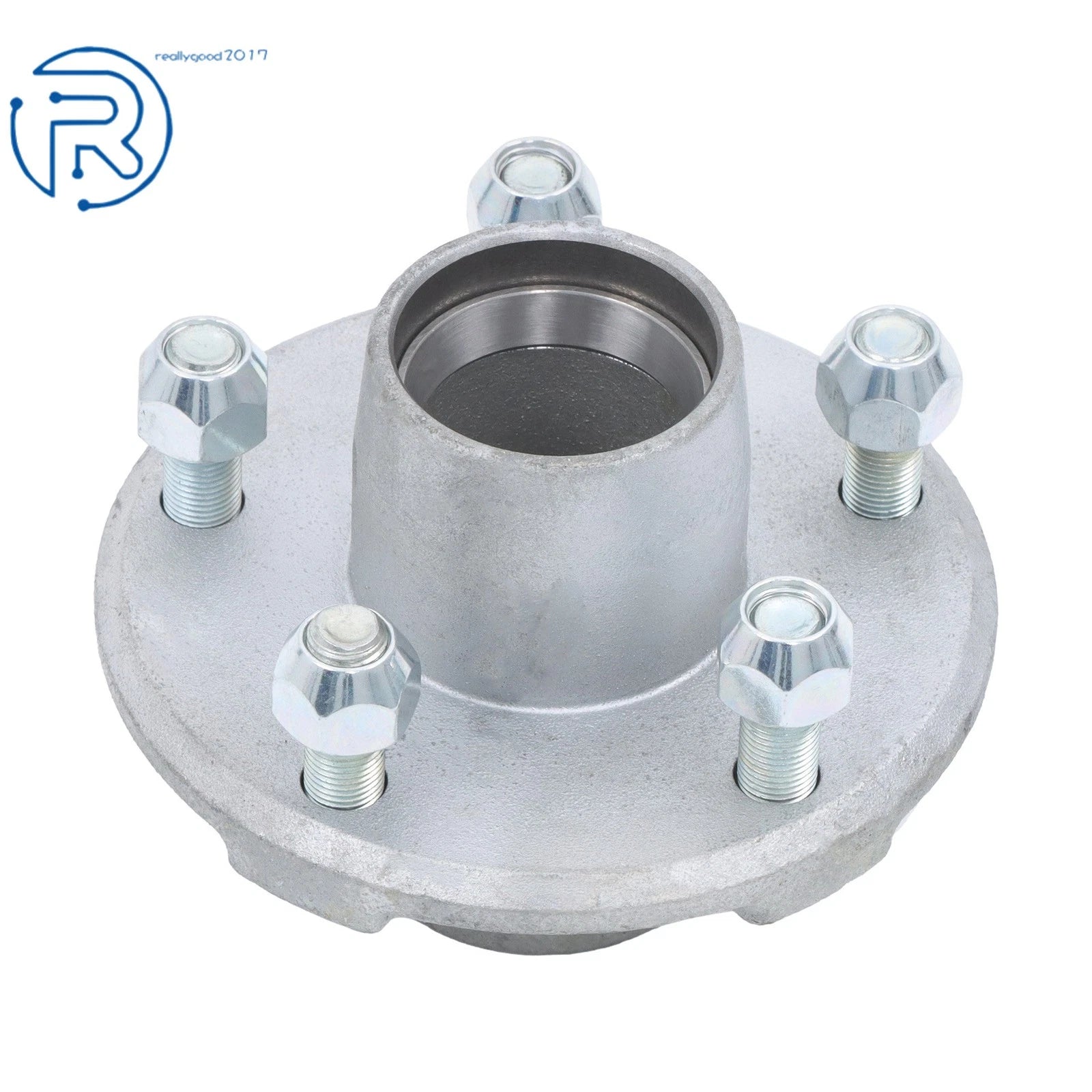 Set of 2 Galvanized Trailer Bearing Hub Kits for 2000lbs Straight Axle