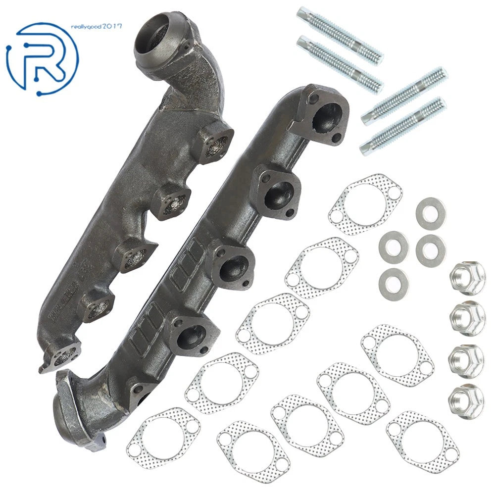 Left & Right Exhaust Manifold for Ford F250/F350/F450/F550/E350/E450 (2000–2013)