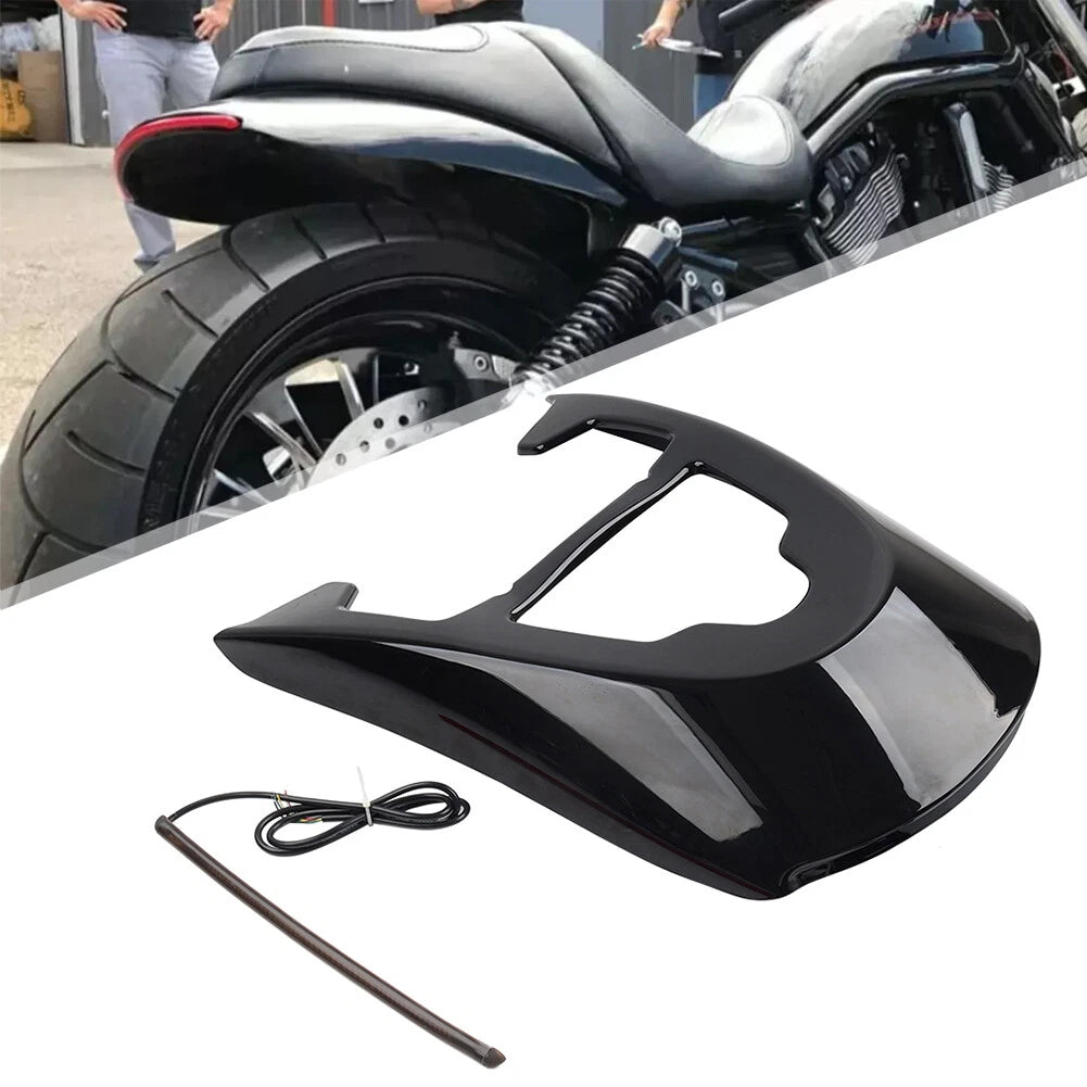 Vivid Black Rear Mudguard w/Light for Harley VRSCDX VRSCAW VRSCA (2002–2017)