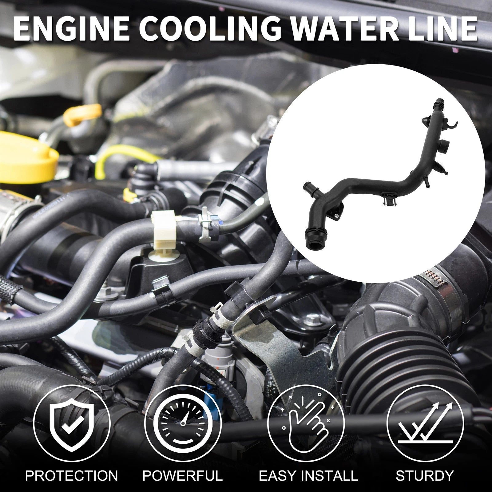 Engine Cooling Water Line for Audi Q5 3.2L V6 (2009–2012) No. 06E121045J/06E121045AB