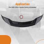 Gloss Black Trunk Wing Spoiler for Toyota Camry SE XSE LE XLE (2018–2024)