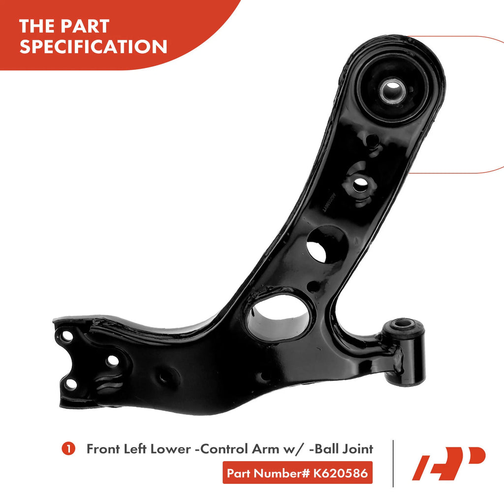 Front Lower Control Arm & Outer Tie Rod End for Toyota RAV4 (2019-2024)