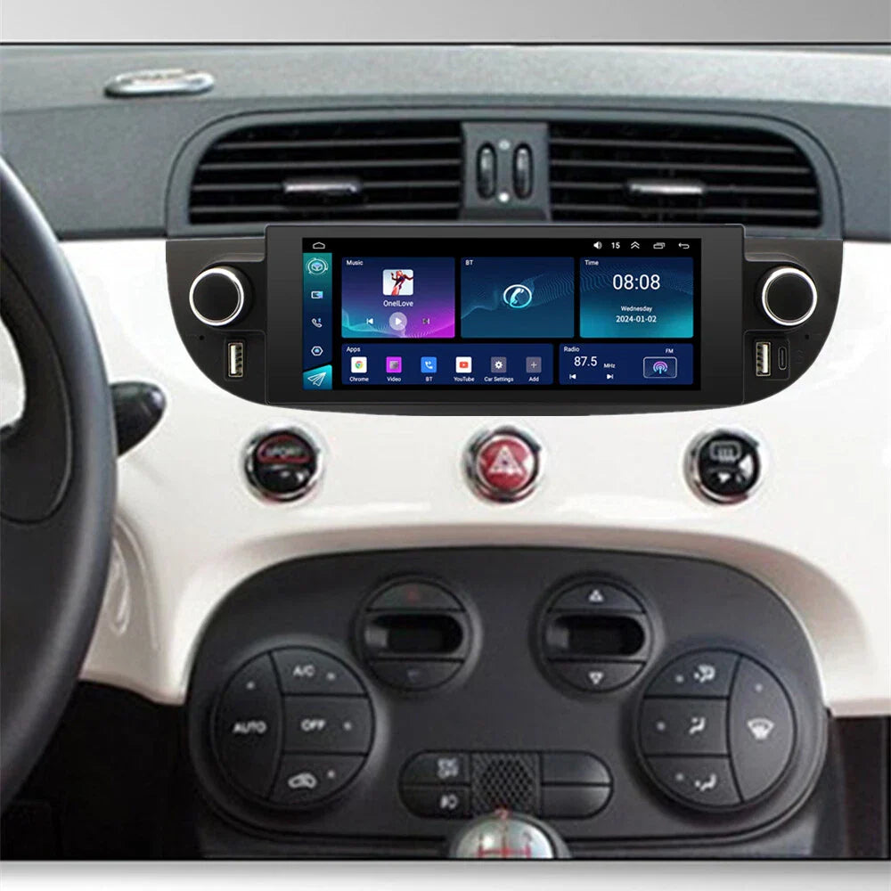 6.86'' Carplay  32GB Stereo GPS Navigation for Fiat 500 (2007-2018)