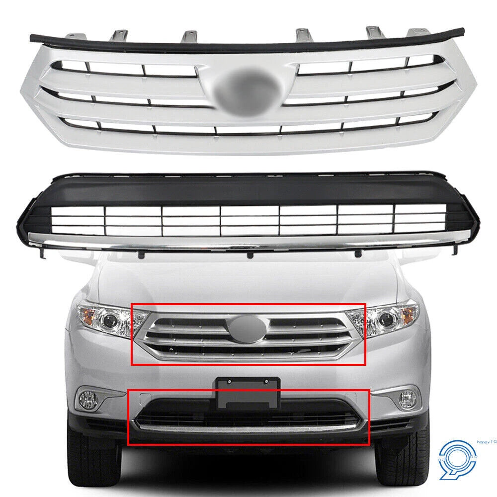 Front Bumper Grille Assembly for Toyota Highlander (2011–2013)
