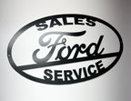 Metal Sign for Ford Sales Service Garage Wall Decor (24x14) (1930–2024)
