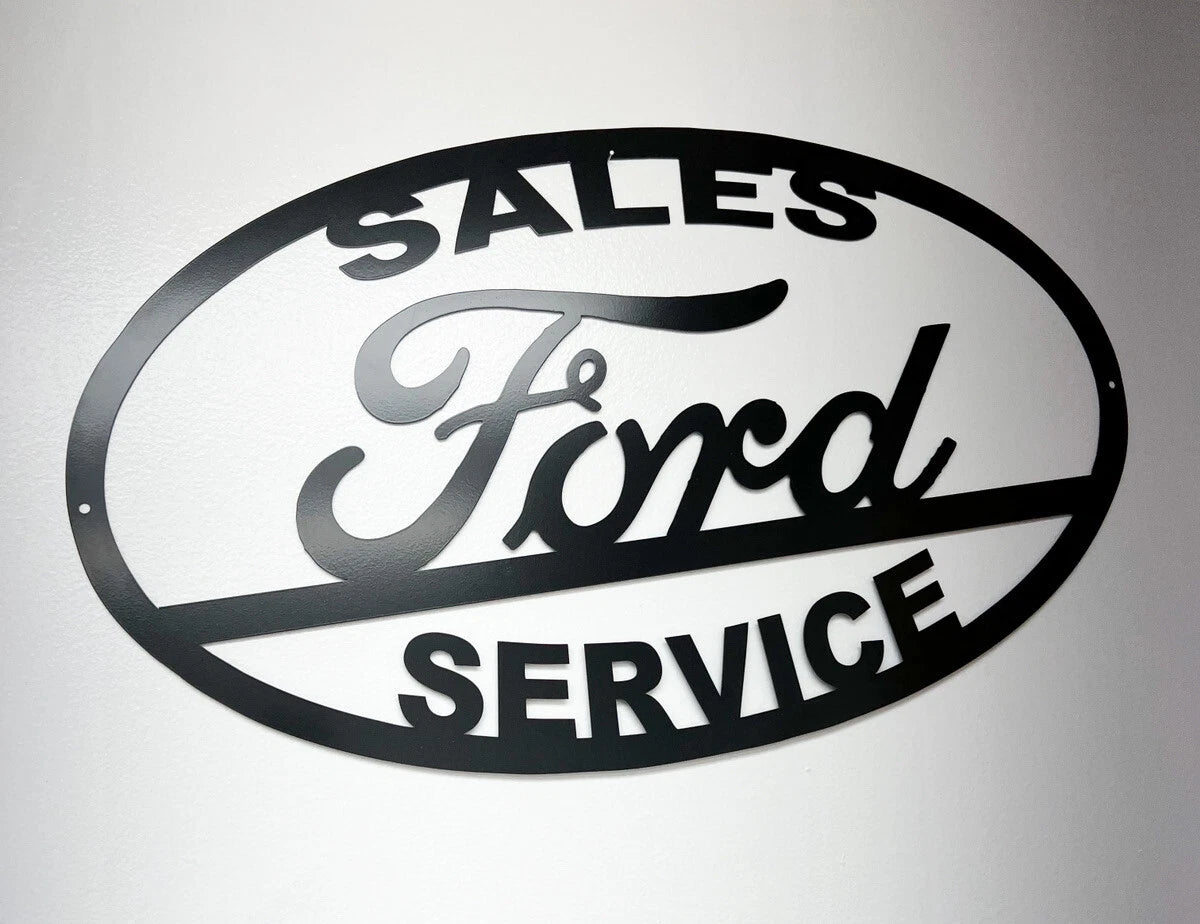Metal Sign for Ford Sales Service Garage Wall Decor (24x14) (1930–2024)