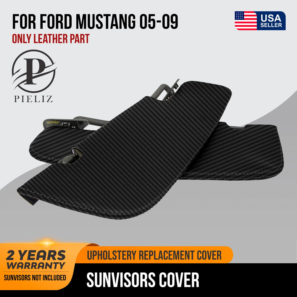 Sunvisor PVC Carbon Covers for Ford Mustang (2005–2009) Black